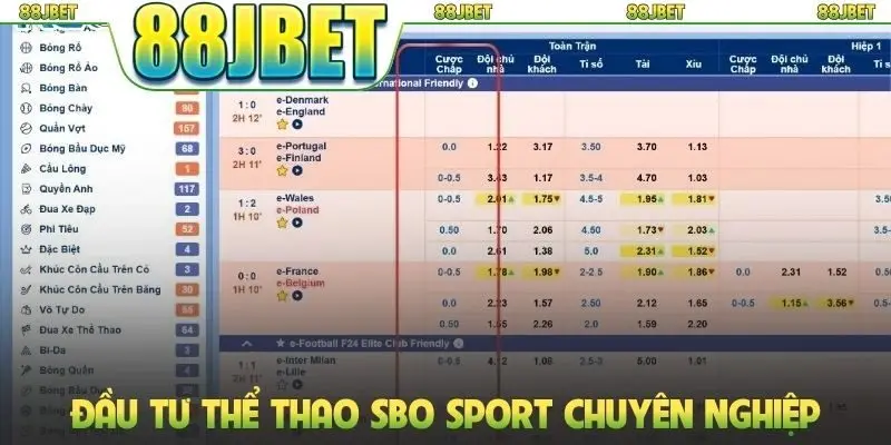 SBO Sport - Hơn 100 Tỷ Lệ Kèo Cược, Trả Thưởng Hấp Dẫn 1 Đầu tư thể thao SBO Sport chuyên nghiệp
