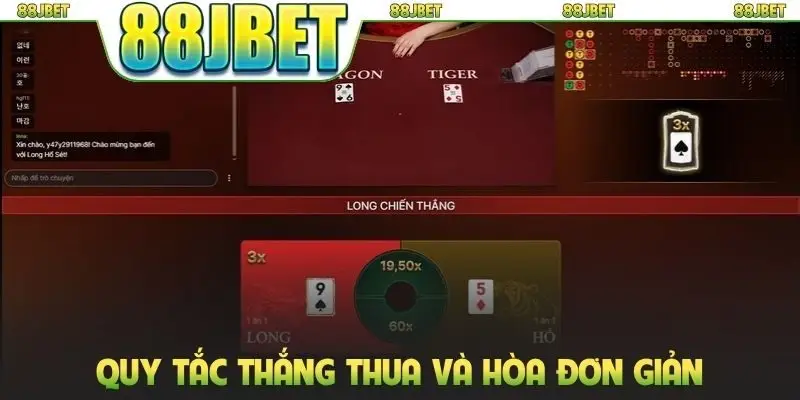Rồng Hổ 88jbet - Game Giải Trí Đẳng Cấp Đáng Thử Nhất 2026 2 Quy tắc thắng thua và hòa đơn giản khi trải nghiệm
